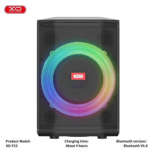 XO F53 8 colos RGB prenosný Bluetooth reproduktor (Čierny) - 40W