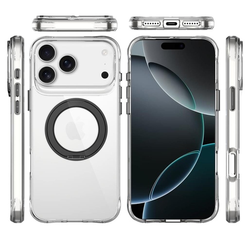 Apple iPhone 17 Pro Max TOKO Pure MagSafe 360 ring zadný kryt (Čierny)