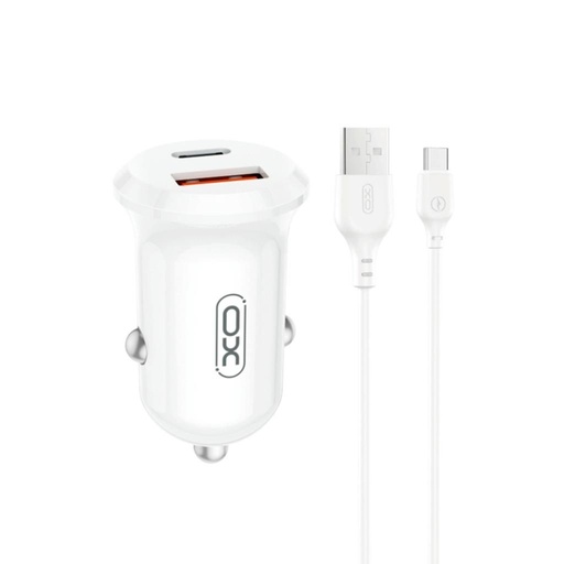XO CC69 Mini Smart do auta nabíjačka (Biely) - 30W, A+C