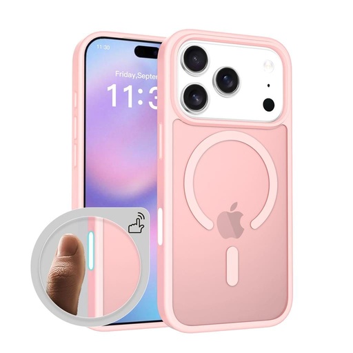 Apple iPhone 17 Pro Roar Haptic Button Matte MagSafe zadný kryt (Ružový)