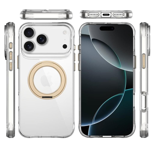 Apple iPhone 17 Pro Max TOKO Pure MagSafe 360 ring zadný kryt (Zlatý)
