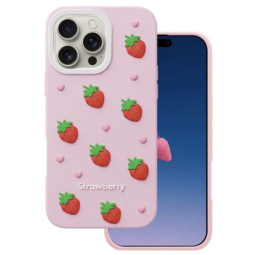 Apple iPhone 16 Pro Max Strawberry zadný kryt (Ružový)