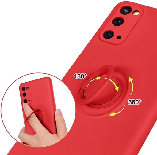 Apple iPhone 7/8/SE 2020/ SE 2022 finger grip magnetický zadný kryt (Červený)