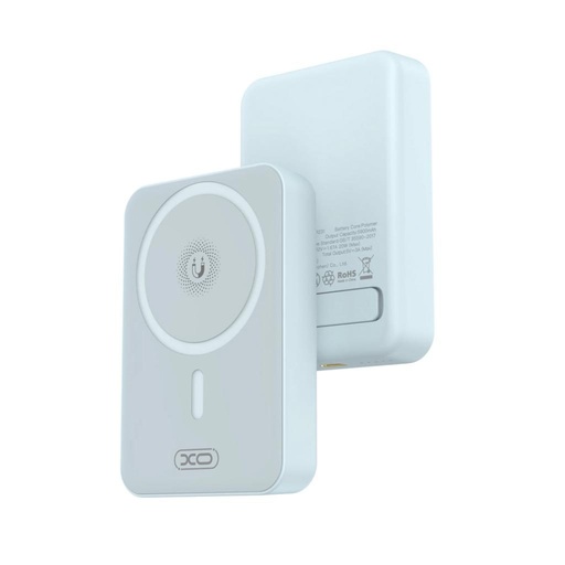 XO PR231 power bank 10000 mAh (Modrý) – bezdrôtový rýchle nabíjanie 15W, PD 20W, s podperou vyhotovenie
