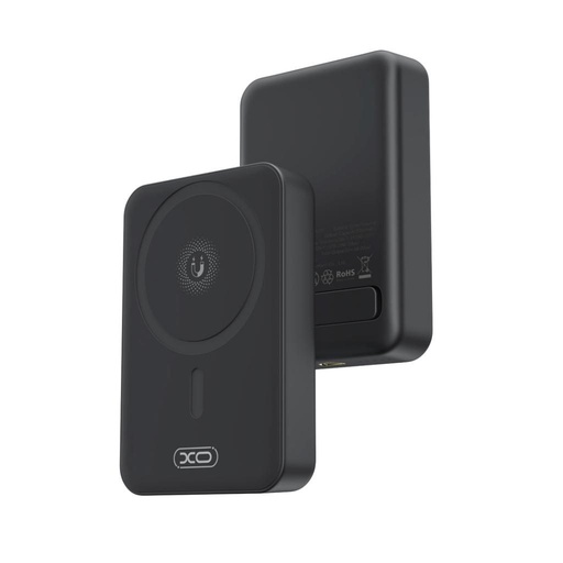 XO PR231 power bank 10000 mAh (Čierny) – bezdrôtový rýchle nabíjanie 15W, PD 20W, s podperou vyhotovenie
