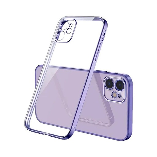 Samsung Galaxy S23 Ultra electroplate s ochranou kamery silikónový zadný kryt (Fialový)
