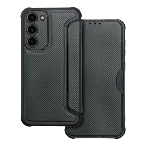 Samsung Galaxy S23 Plus Razor magnetický odolný proti nárazu knižkové puzdro (Čierny)