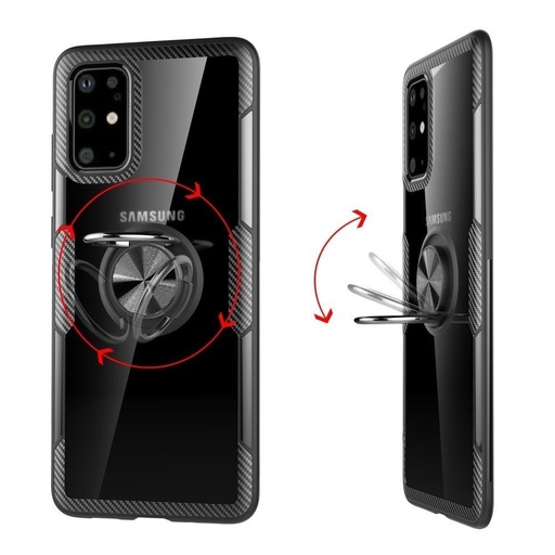 Apple iPhone 11 (6,1") carbon ring zadný kryt, čierny