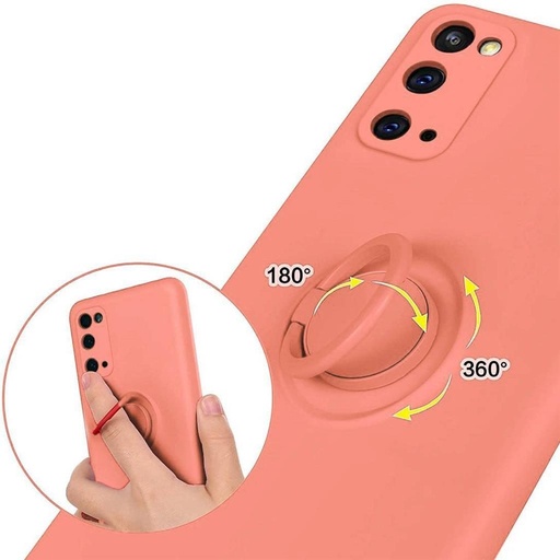 Samsung Galaxy A52 4G/A52 5G/A52s 5G silicone ring zadný kryt (Ružový)