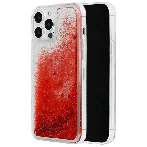 Samsung Galaxy A13 4G liquid heart zadný kryt (Červený)