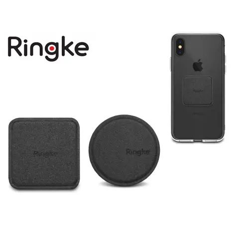 Ringke METALPLATE magnetický lemez 2 db kovová platnička magnetický k držiaku, čierny