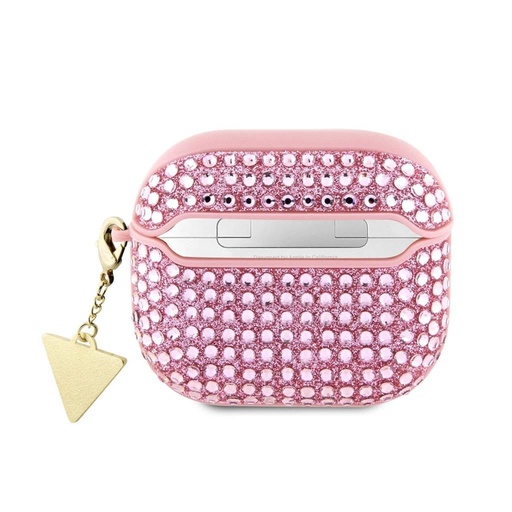 Guess Rhinestones Triangle Metal Logo puzdro AirPods 3 (Ružový) - GUA3HDGTPP