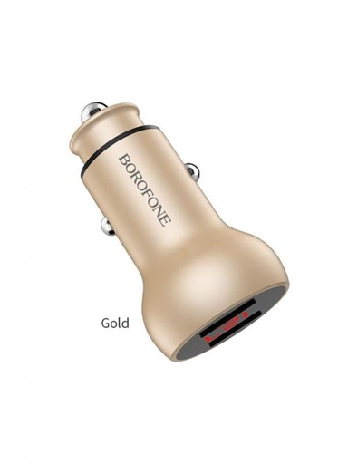 Borofone BZ9A do auta nabíjačka (2xUSB port), LED indikátor stavu, 5V 3,1A, zlatý
