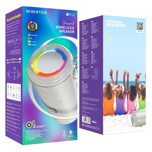 Borofone BR13 bezdrôtový reproduktor, BT V5.0, 5W, sivý
