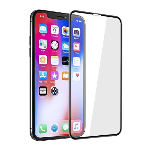 Apple iPhone XR/11 5D ochranné sklo celý na displej, priehľadný (čierny rám)