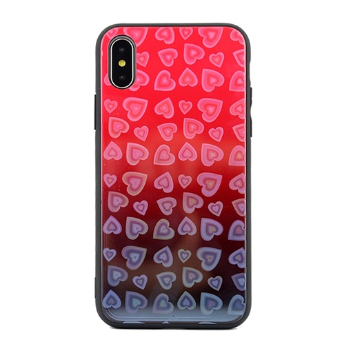 Apple iPhone 7 / iPhone 8 / iPhone SE 2020 / iPhone SE 2022 heart glass zadný kryt (Červený)