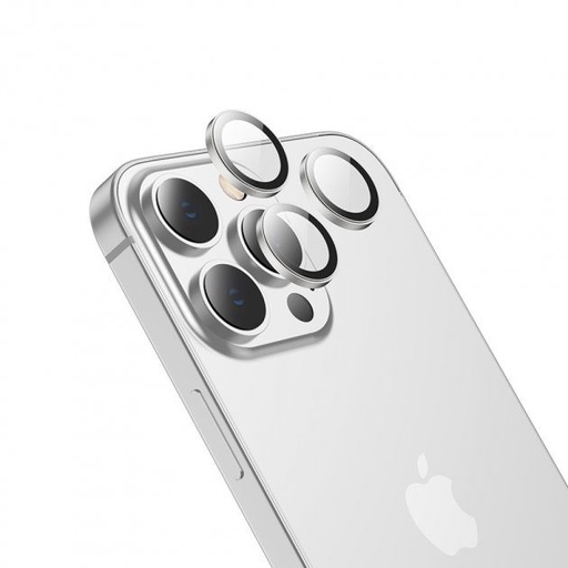 Apple iPhone 15 Pro / iPhone 15 Pro Max Hoco eagle eye metal kamera ochranné sklo strieborný