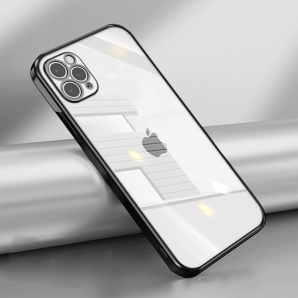 [5990202209231] Apple iPhone 14 Pro electroplate camera-protecting silicone back cover case (Black)