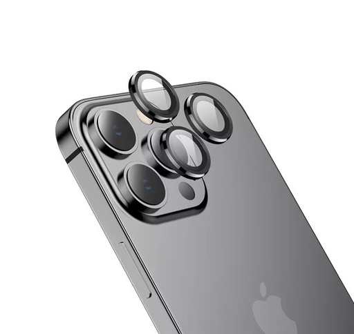 Apple iPhone 14 (6, 1) / 14 Plus (6, 7) Hoco eagle eye metal kamera ochranné sklo, čierny
