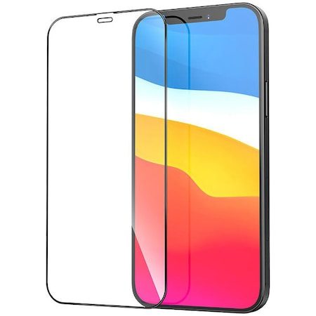 Apple iPhone 13 / 13 Pro / 14 / 16e Hoco full screen silk ochranné sklo celý na displej (Čierny)