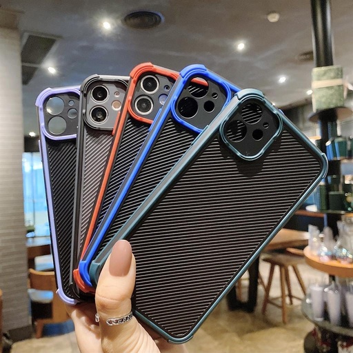 Apple iPhone 12 TPU odolný proti nárazu zadný kryt (Čierny)