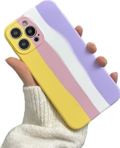 Apple iPhone 12 Pro rainbow stripes zadný kryt (vzor 26)