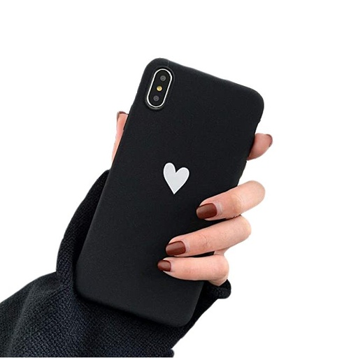 Apple iPhone 12 / iPhone 12 Pro heart TPU zadný kryt (Čierny)