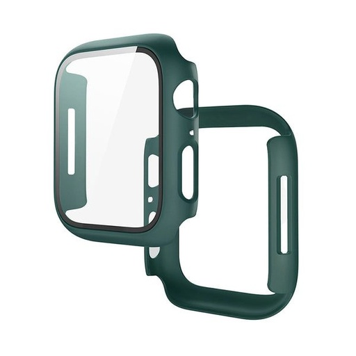 Apple Watch 7 41mm / Watch 8 41mm Hoco WS3 Shadow puzdro vstavaný so ochranným sklom (Zelený)