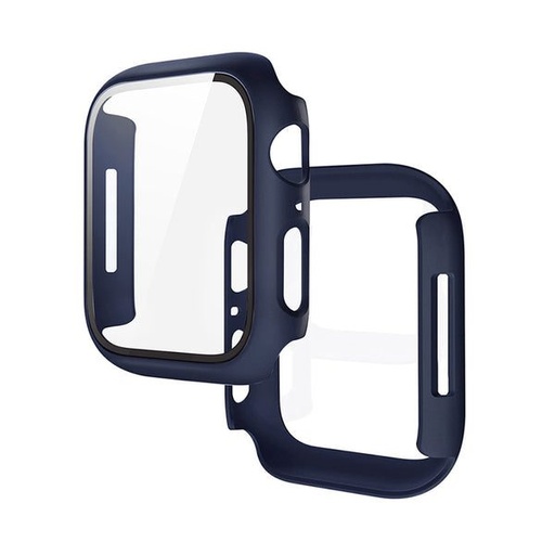 Apple Watch 7 41mm / Watch 8 41mm Hoco WS3 Shadow puzdro vstavaný so ochranným sklom (Modrý)