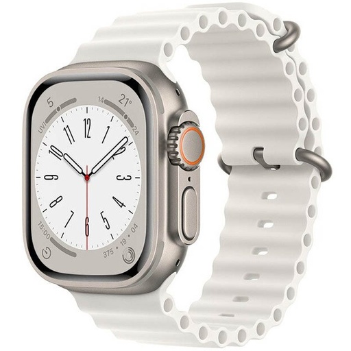 Apple Watch 42mm / Watch 44mm / Watch 45mm / Watch 49mm HOCO WA12 silikónový remienok biely