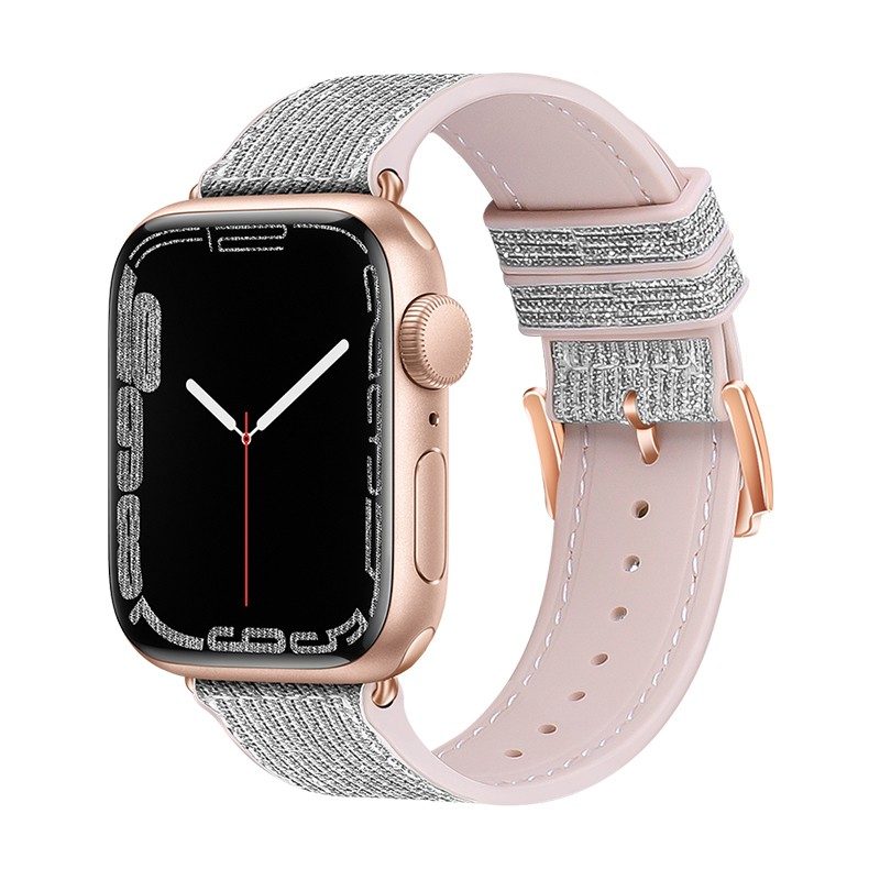 [6931474787934] Apple Watch 42mm / Watch 44mm / Watch 45mm / Watch 49mm HOCO WA11 diamond smartwatch strap white