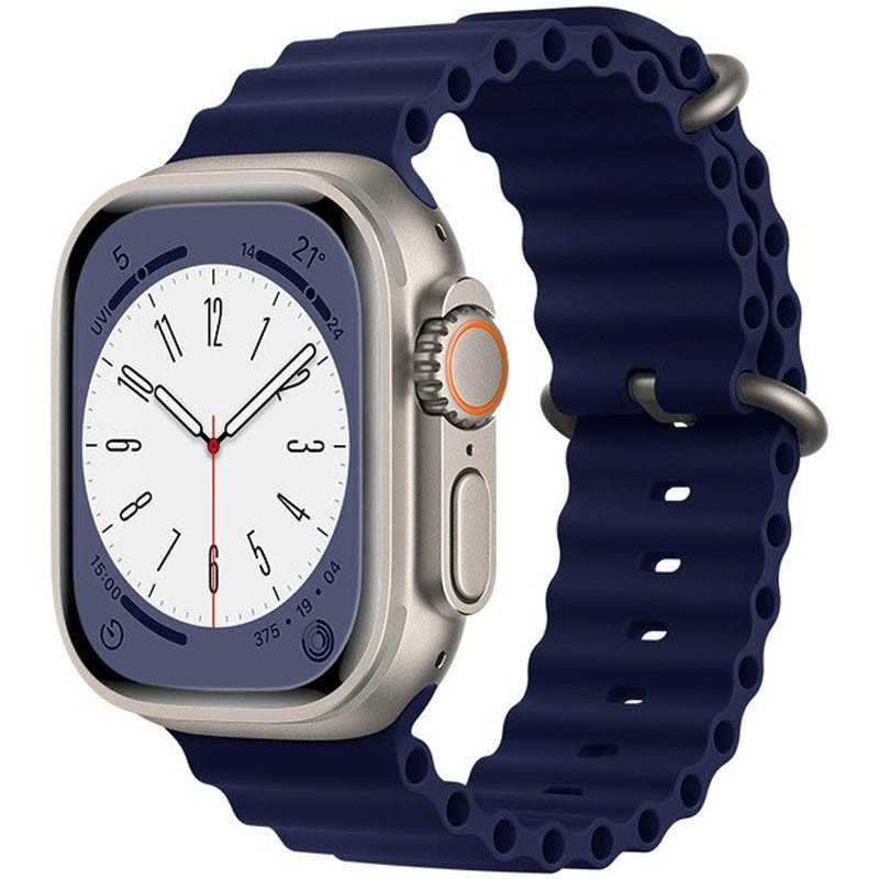 [6931474789563] Apple Watch 38mm / Watch 40mm / Watch 41mm HOCO WA12 silicone strap éjkék