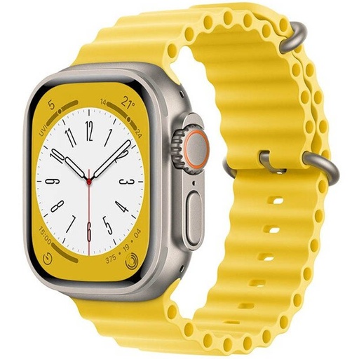 Apple Watch 38mm / Watch 40mm / Watch 41mm HOCO WA12 silikónový remienok žltý