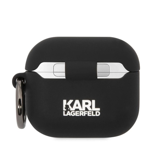 Apple AirPods 3 Karl Lagerfeld 3D Choupette hlava silikónové puzdro (Čierny) – KLA3RUNCHK