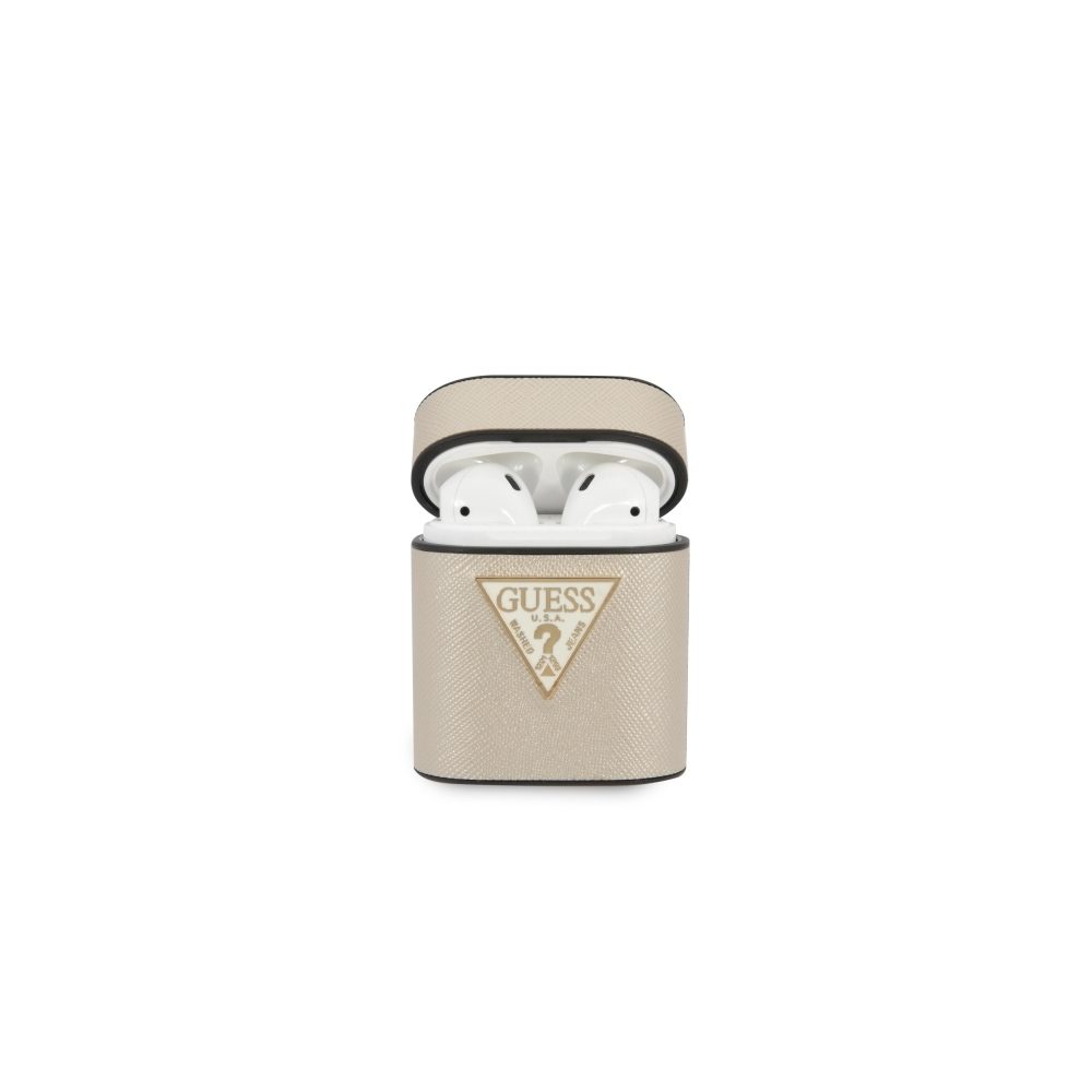 [GUACA2VSATMLLG] AirPods Guess Saffiano case (Beige) - GUACA2VSATMLLG