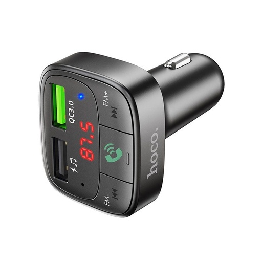 Hoco E59 FM transmitter, QC 3.0 rýchlonabíjačka 18W, LED indikátor stavu, BT 5.0, čierny