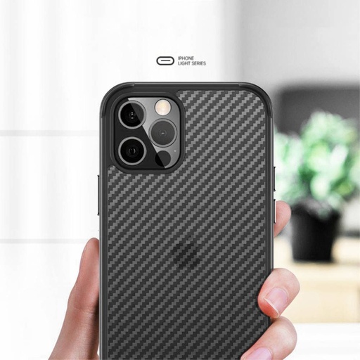 Apple iPhone 13 Pro Max Sulada carbon fiber zadný kryt (Čierny)