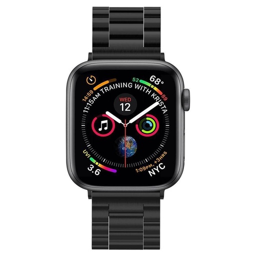 Apple Watch Series 1/2/3/4/5/6(42/44mm) Spigen moderný fit nerezový oceľ remienok, čierny