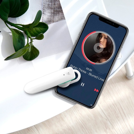 XO B29 bluetooth headset, BT v4.2, 2,5 hodinový hudba/hovor, Micro USB nabíjanie, biely