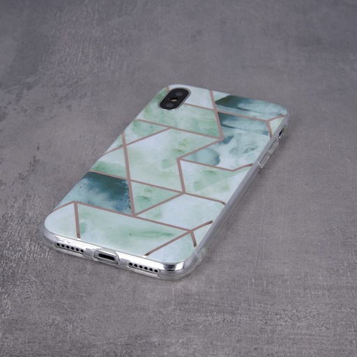 Apple iPhone 12 / iPhone 12 Pro geometric marmur zadný kryt (Zelený)
