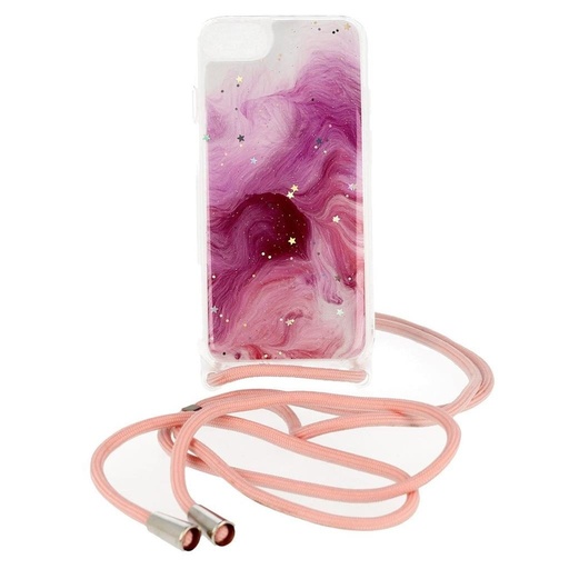 Apple iPhone 12/12 Pro na krk závesný glitter zadný kryt (Ružový)
