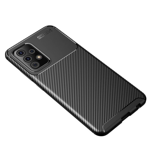 Samsung Galaxy A52 4G/A52 5G/A52s 5G carbon fiber silikónový zadný kryt (Čierny)