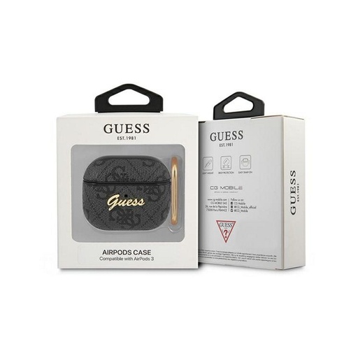 AirPods 3 Guess 4G Script PC/PU puzdro (Sivý) - GUA34GSMK