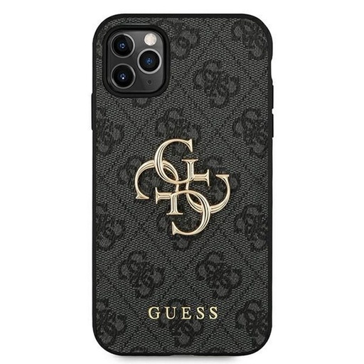 Apple iPhone 13 Pro Max Guess PU 4G Metal Logo puzdro (Sivý) - GUHCP13X4GMGGR