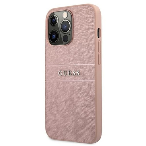 Apple iPhone 13 mini Guess PU Leather Saffiano puzdro (Ružový) - GUHCP13SPSASBPI