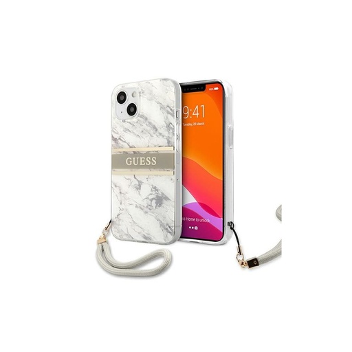Apple iPhone 13 Guess TPU Marble Stripe puzdro (Sivý) – GUHCP13MKMABGR