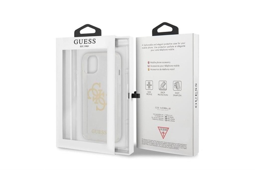 Apple iPhone 13 Guess TPU Big 4G Full Glitter puzdro (Priehľadný) – GUHCP13MPCUGL4GTR