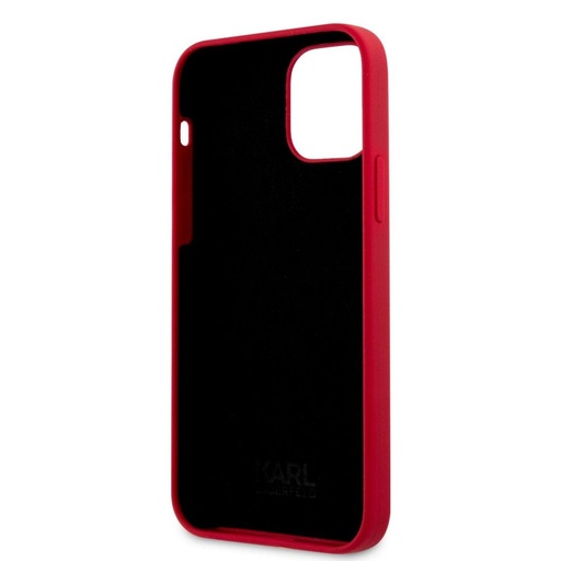 Apple iPhone 12 Pro Max (Červený) Karl Lagerfeld Choupette Head puzdro - KLHCP12LSLCHRE