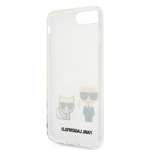 Apple iPhone 7/8 Plus Karl Lagerfeld Glitter Signature puzdro (Priehľadný) – KLHCI8LCKTR