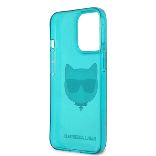 Apple iPhone 13 Pro Karl Lagerfeld Choupette Head puzdro (Modrý) – KLHCP13LCHTRB
